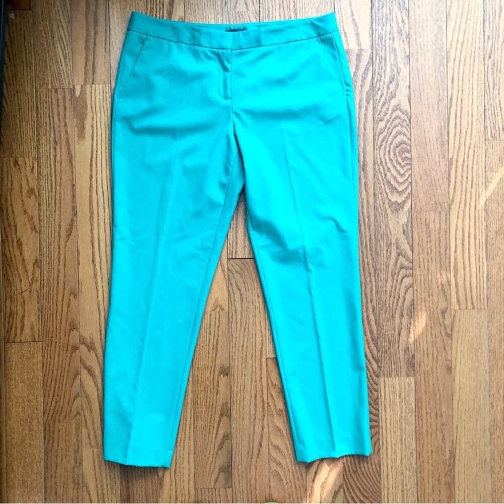 Vince Camuto Green Capri Casual Stretch Cropped Green Teal Pants Women's Size 12
